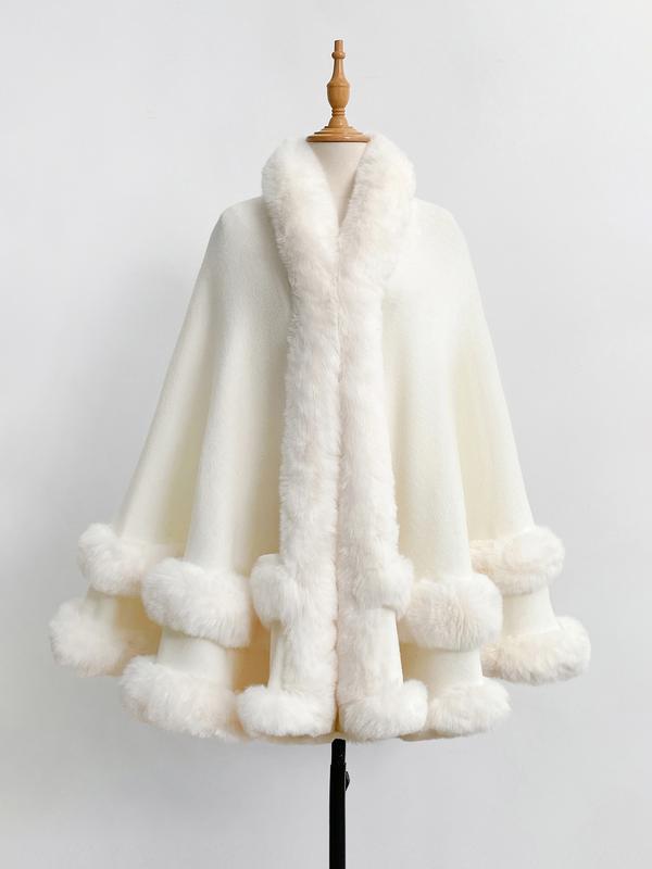 Luxury Plush Hooded Cape Shawl
