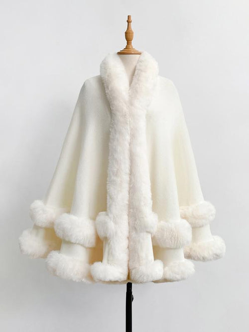Luxury Plush Hooded Cape Shawl