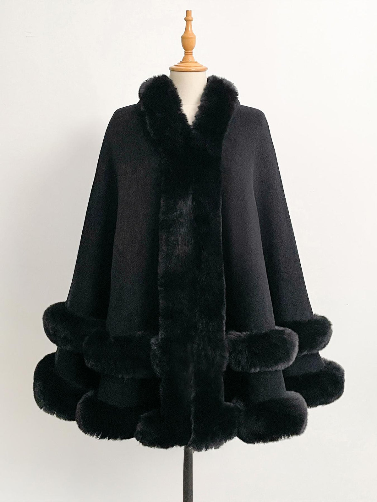 Luxury Plush Hooded Cape Shawl