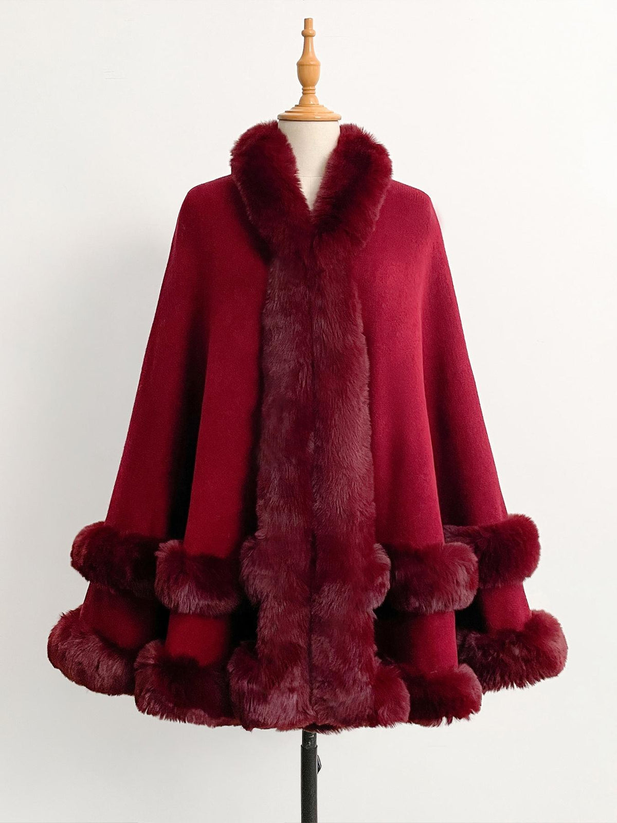 Luxury Plush Hooded Cape Shawl